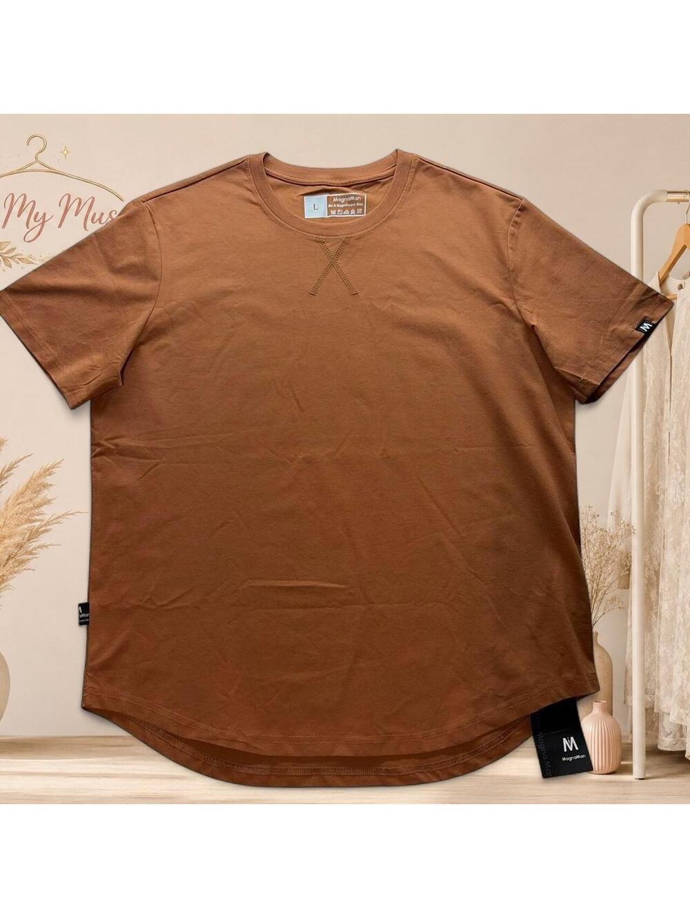 MagnaMan brown t-shirt size L